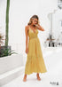 Dusty Blue Boho Midi Dress